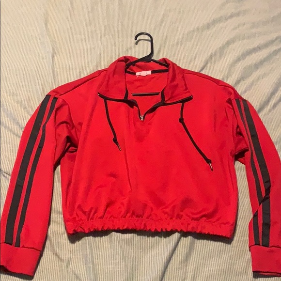 Red Crop Sweater - Picture 1 of 3